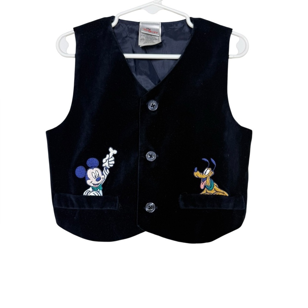 VTG Disney Store Mickey Mouse Velour Vest Size 24 Months